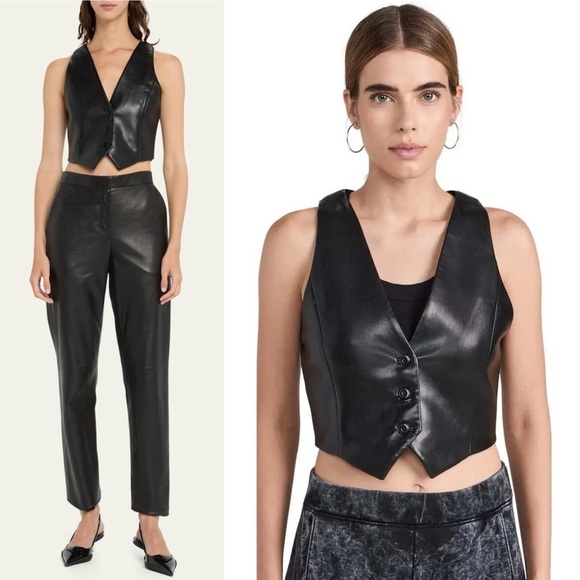 Alice and Olivia Leather Vest - Picture 1 of 16